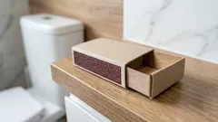 Umístěte krabičku zápaliek za toaletu a rýchlo vyriešite dva nepríjemné problémy.