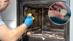 Ako ľahko vyčistiť rúru od mastnoty a usadenín? Na to budete potrebovať mincu a kypriaci prášok.